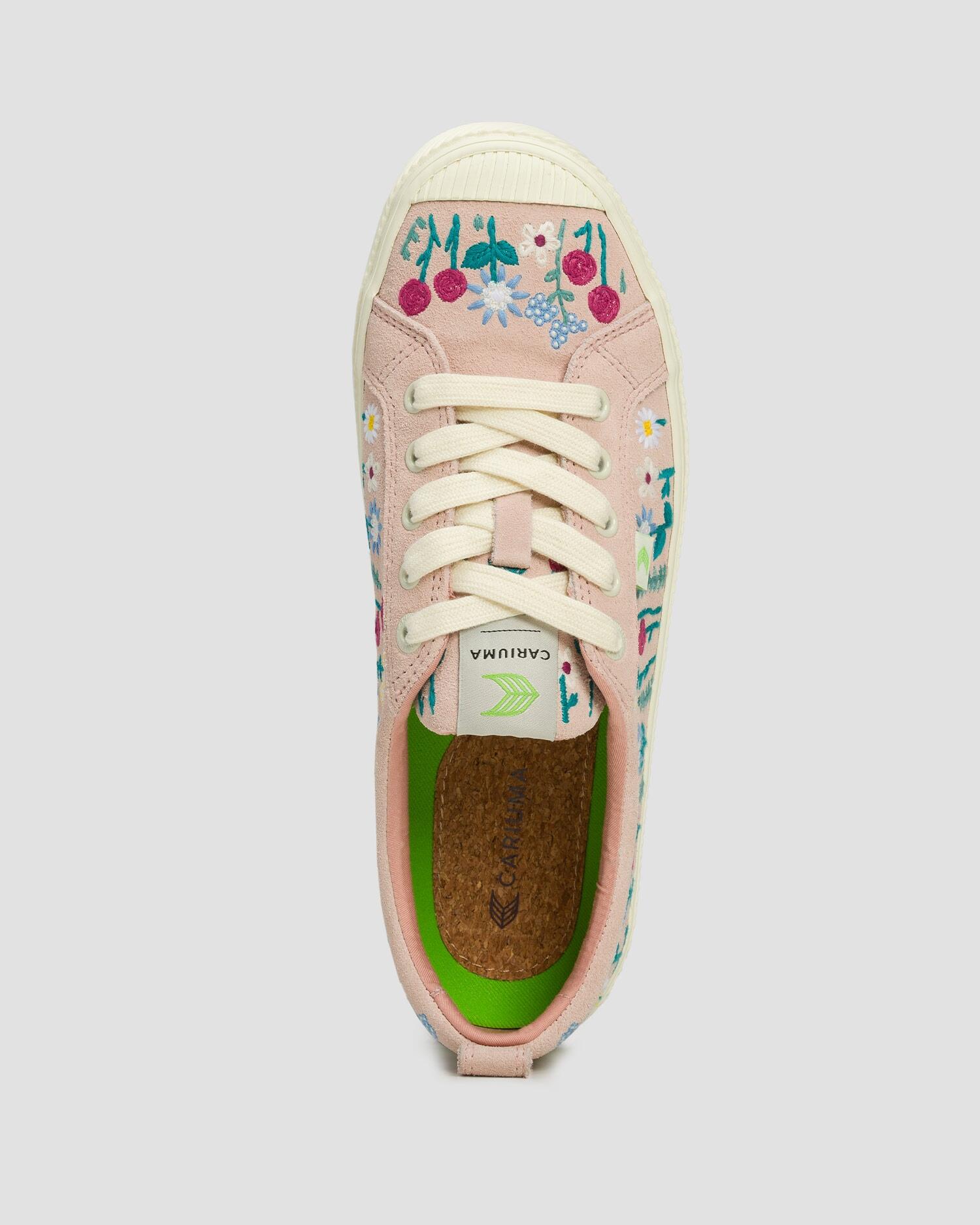 Trampki zamszowe Cariuma OCA Low Rose Suede Embroidered Flowers 4/7