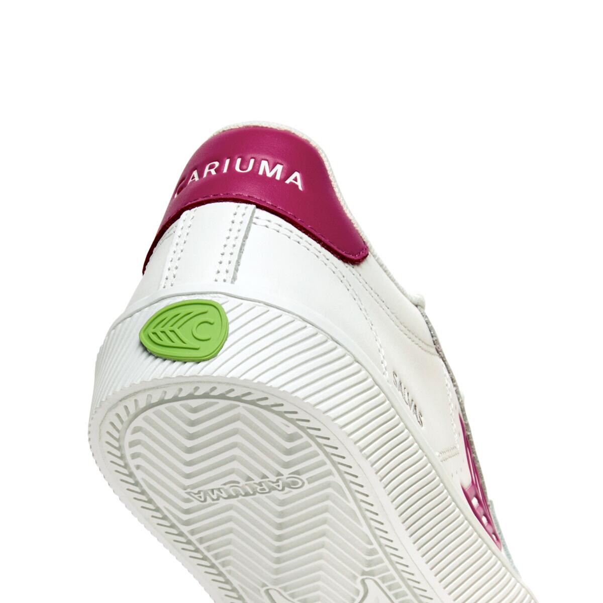 Sneakersy skórzane Cariuma Salvas Leather White Jazzy Pink Logo 4/6