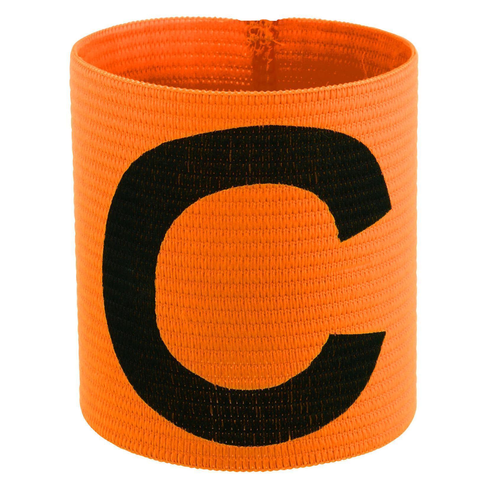 "Big C" Armband des Kapitäns für Kinder Damen und Herren Fluoreszierendes Orange 2/2
