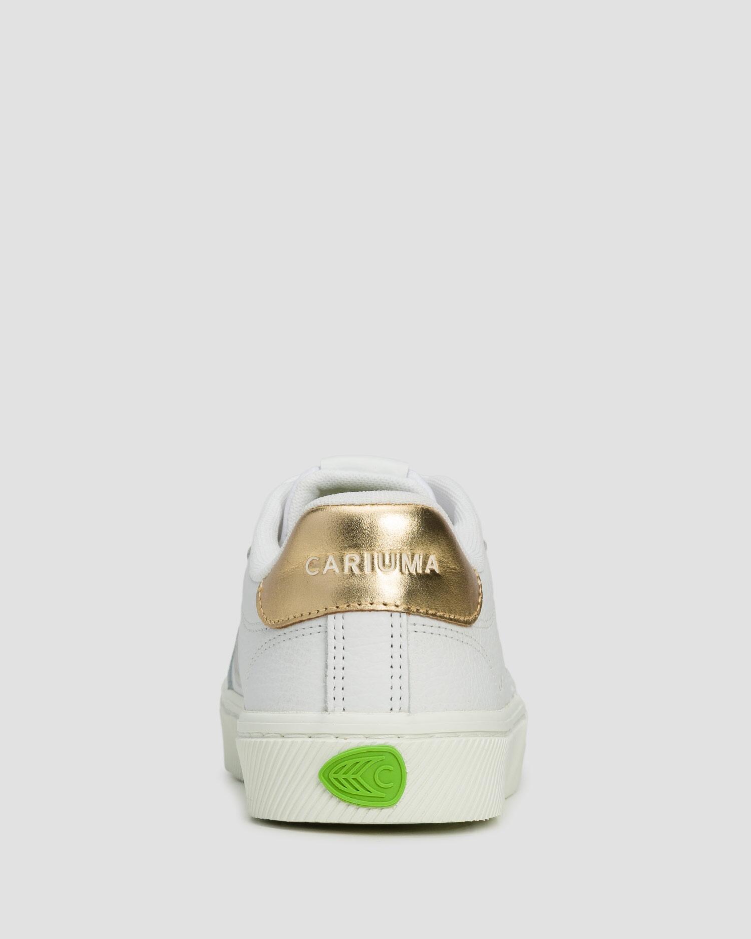 Sneakersy skórzane Cariuma Salvas White Premium Leather Ice Logo Metallic Gold 6/7