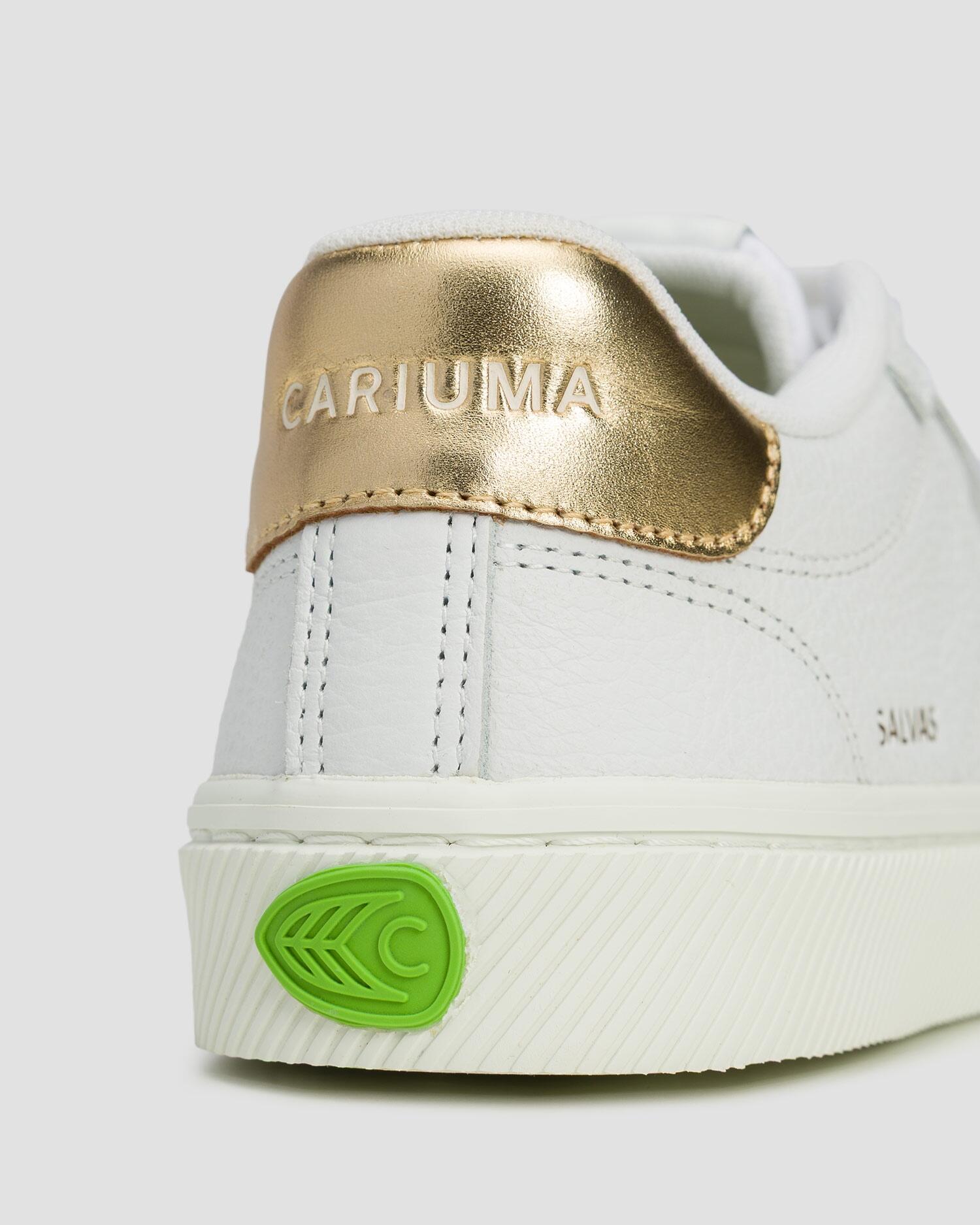 Sneakersy skórzane Cariuma Salvas White Premium Leather Ice Logo Metallic Gold 7/7