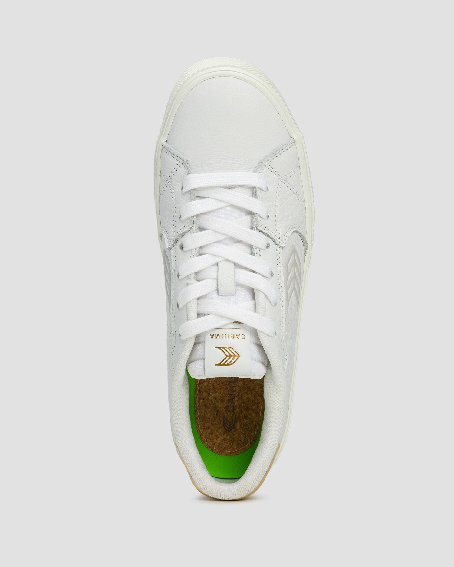 Sneakersy skórzane Cariuma Salvas White Premium Leather Ice Logo Metallic Gold 4/7