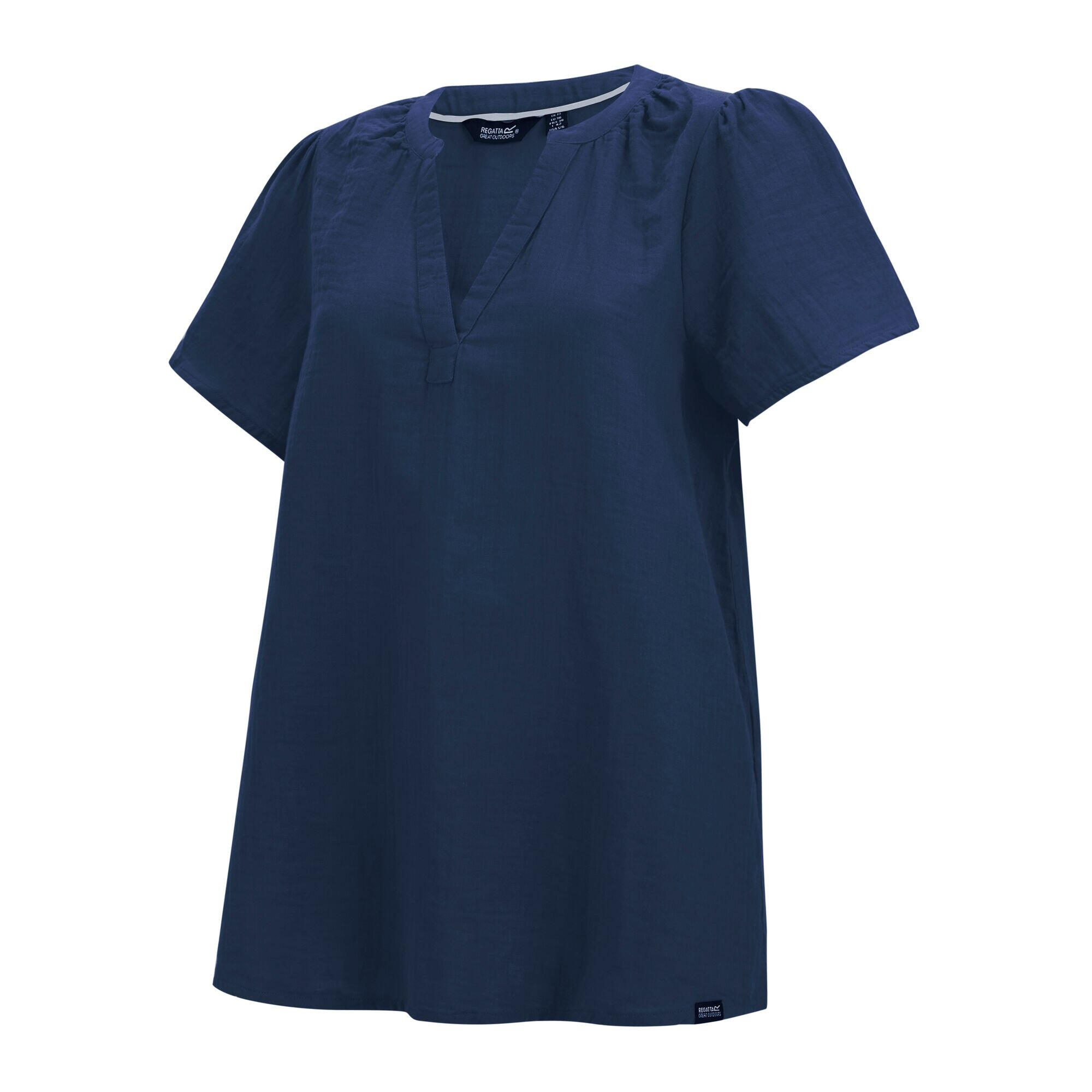 Chemisier Manches Courtes SELEN Femme (Bleu Marine Foncé) 3/4