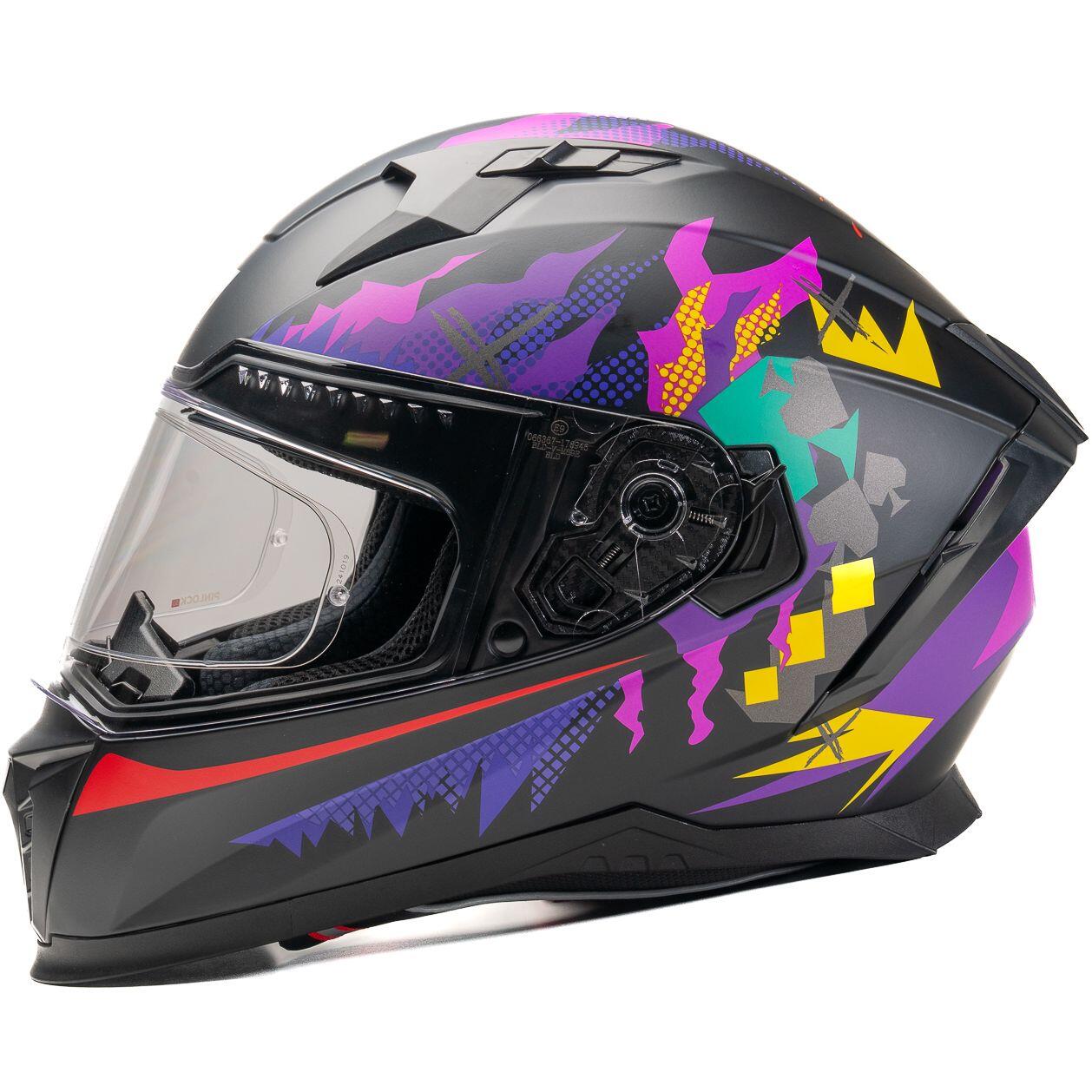 MOTOBLOUZ Casque Intégral EROS PSYCHO Black | ECE 22.06 2/7
