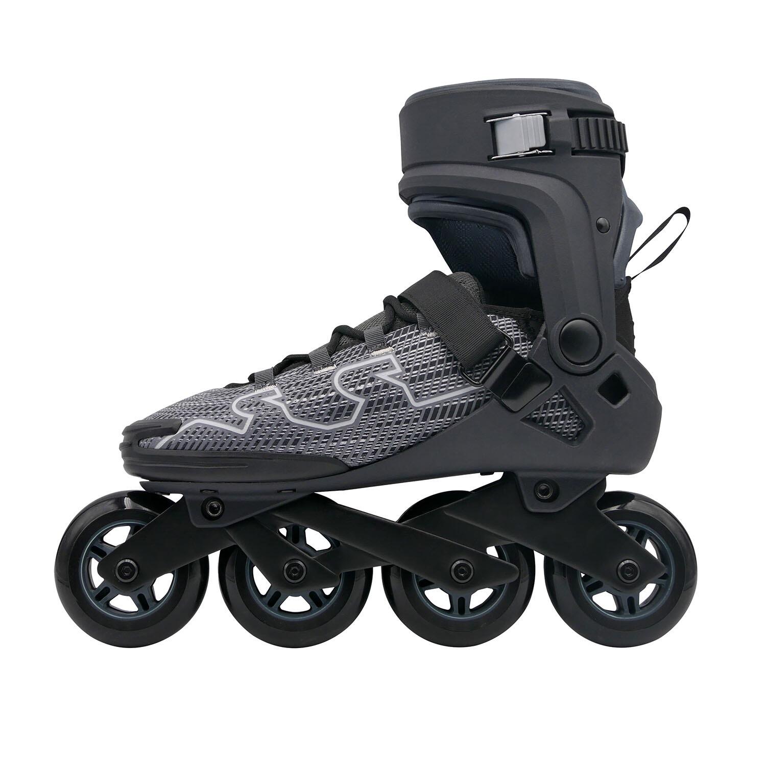 R-Evo 84 – Adulti – Pattini in linea – Nero – Argento 4/8