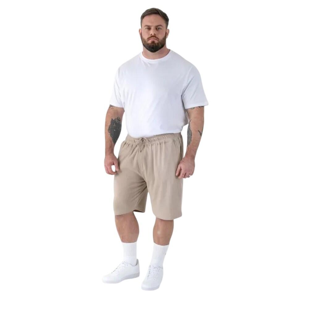 D555 Short Extensible Uni À Taille Élastiquée MITCHELL Homme (Beige Gris) 4/5