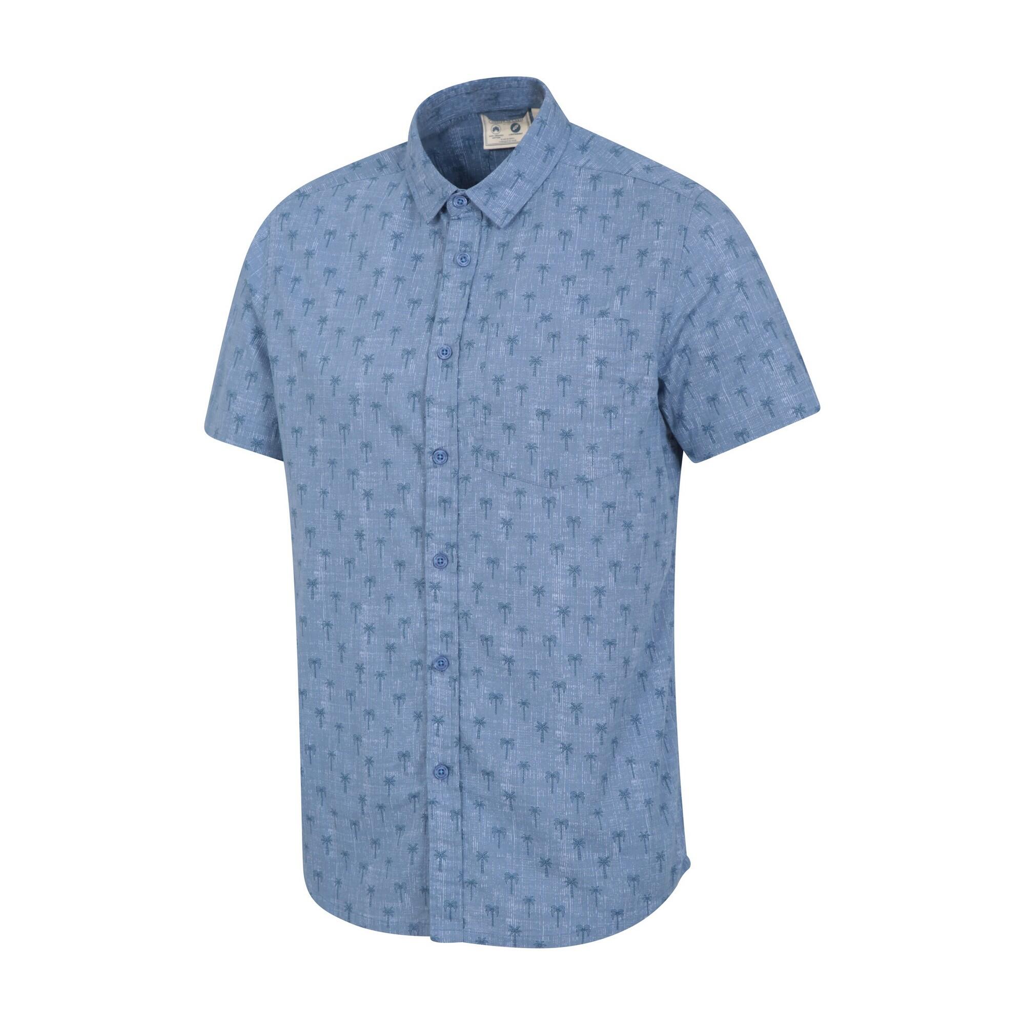 Preston Illustration Camicia Palma Uomo Mountain Warehouse Blu 3/4