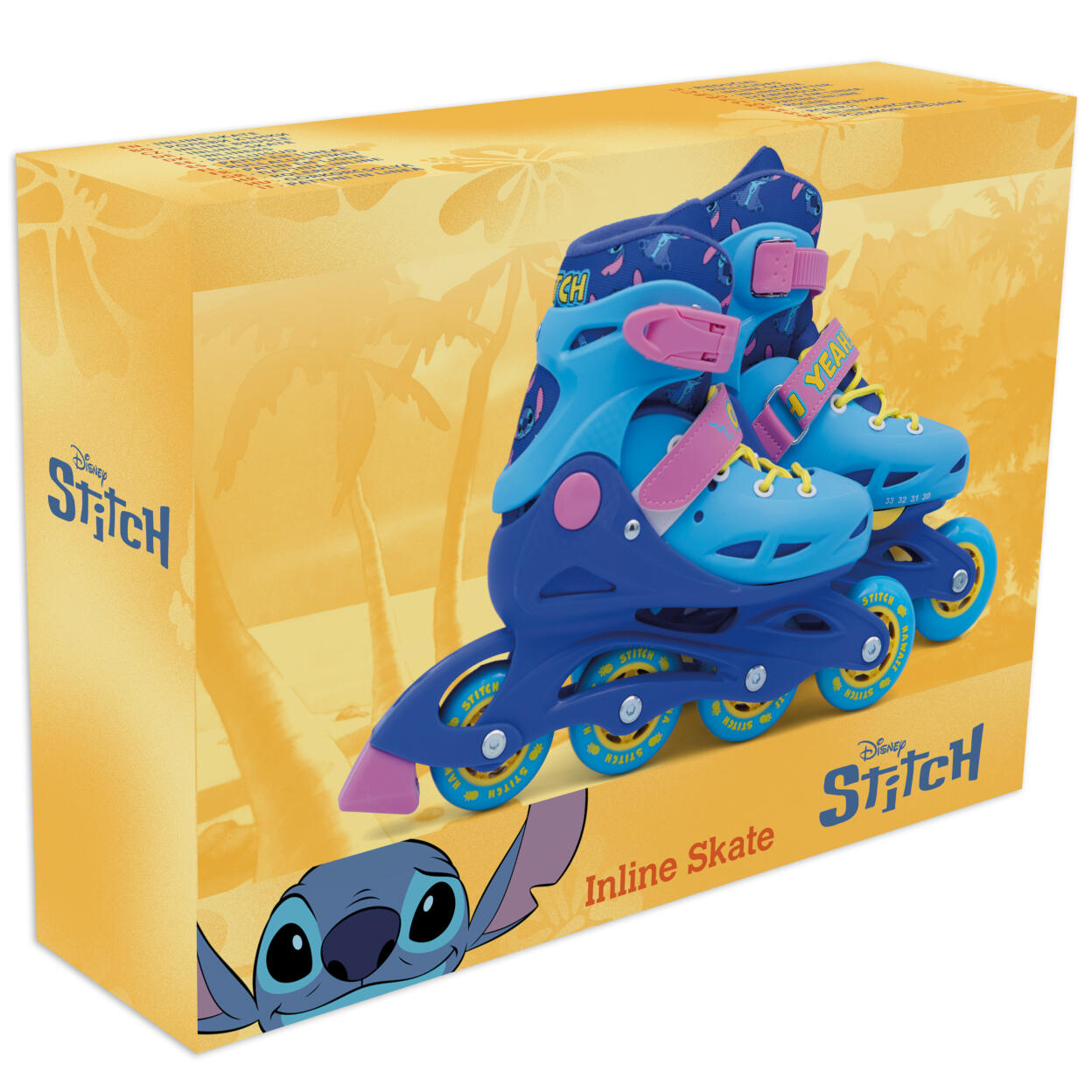 Rolschaatsen met harde schaal Stitch, blauw-paars, maat 34–37 7/7