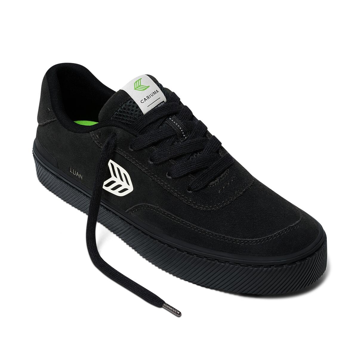 Sneakersy skórzane Cariuma Luan Pro Suede All Black Ivory Logo 3/5