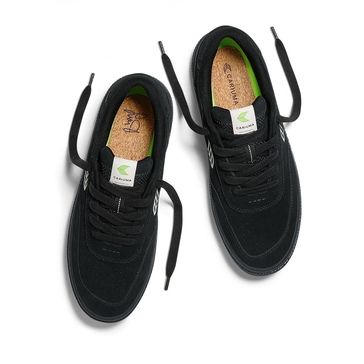 Sneakersy skórzane Cariuma Luan Pro Suede All Black Ivory Logo 5/5