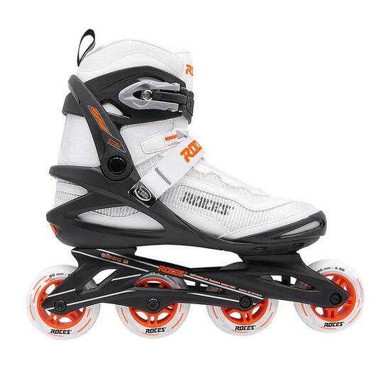 Icon X 80 - Patines en línea - Adultos - Blanco - Naranja