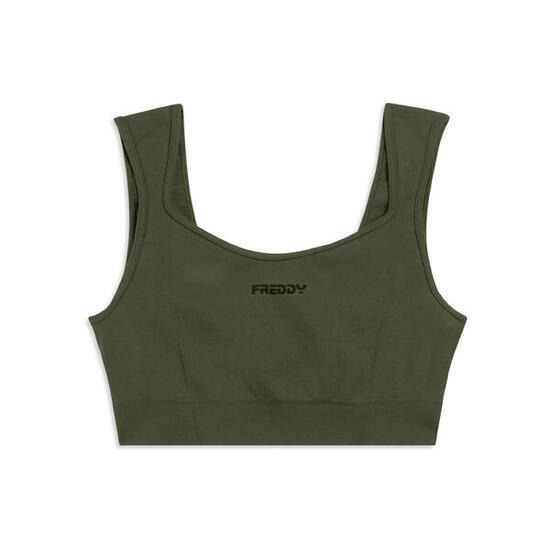 Brassière de sport avec col en forme de cœur, soutien léger
