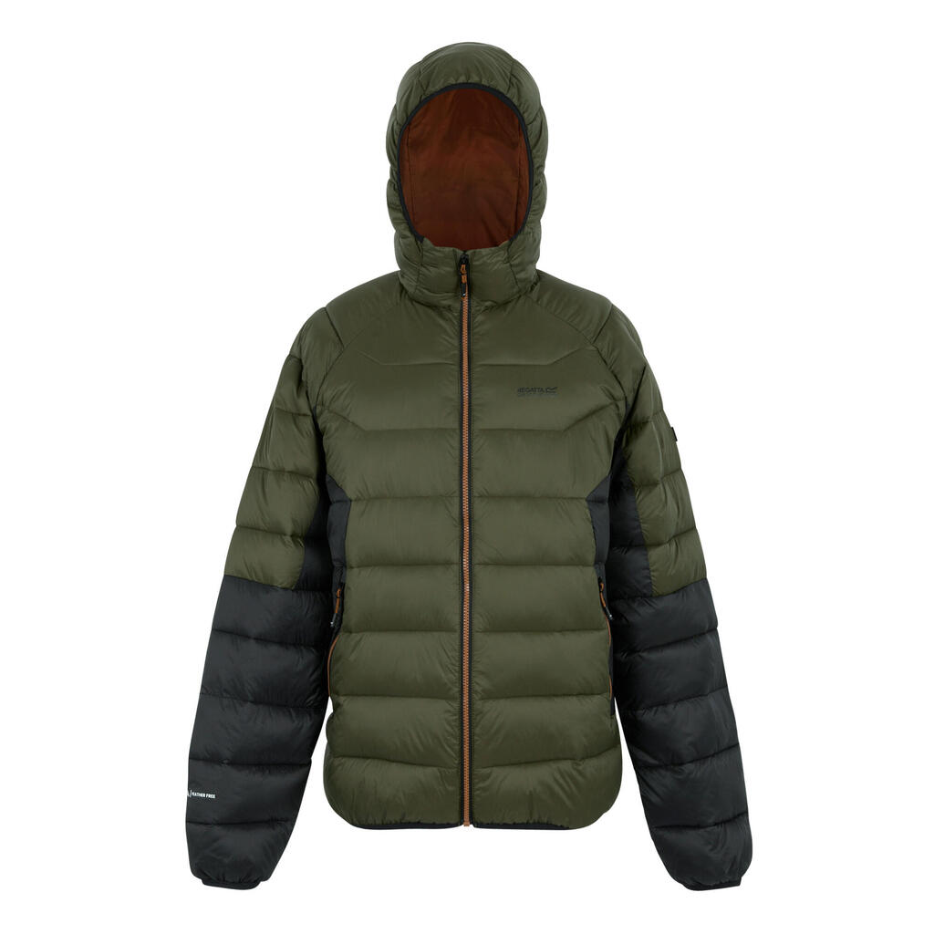 Mens Dalent Hooded Padded Jacket (Olive Night/Black)