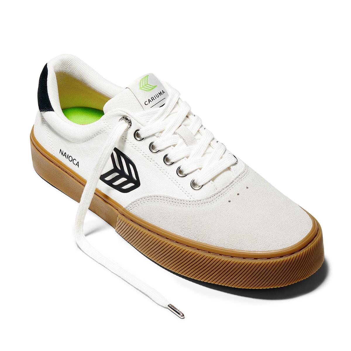 Sneakersy skórzane Cariuma NaiOCA Pro Suede Gum Vintage White Canvas Off-White