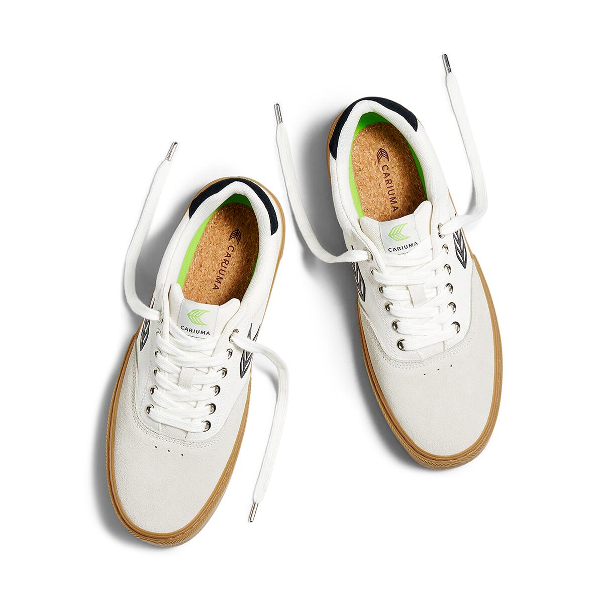 Sneakersy skórzane Cariuma NaiOCA Pro Suede Gum Vintage White Canvas Off-White 4/5