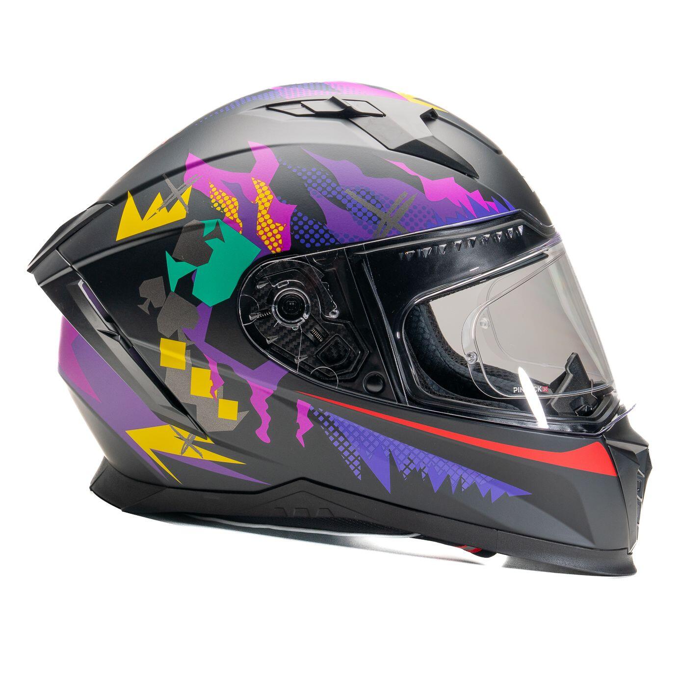 MOTOBLOUZ Casque Intégral EROS PSYCHO Black | ECE 22.06 4/7