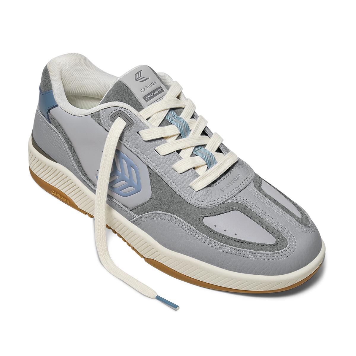 Buty sportowe Cariuma Skategoat C25 Onyx Grey Leather Faded Denim Logo 3/7
