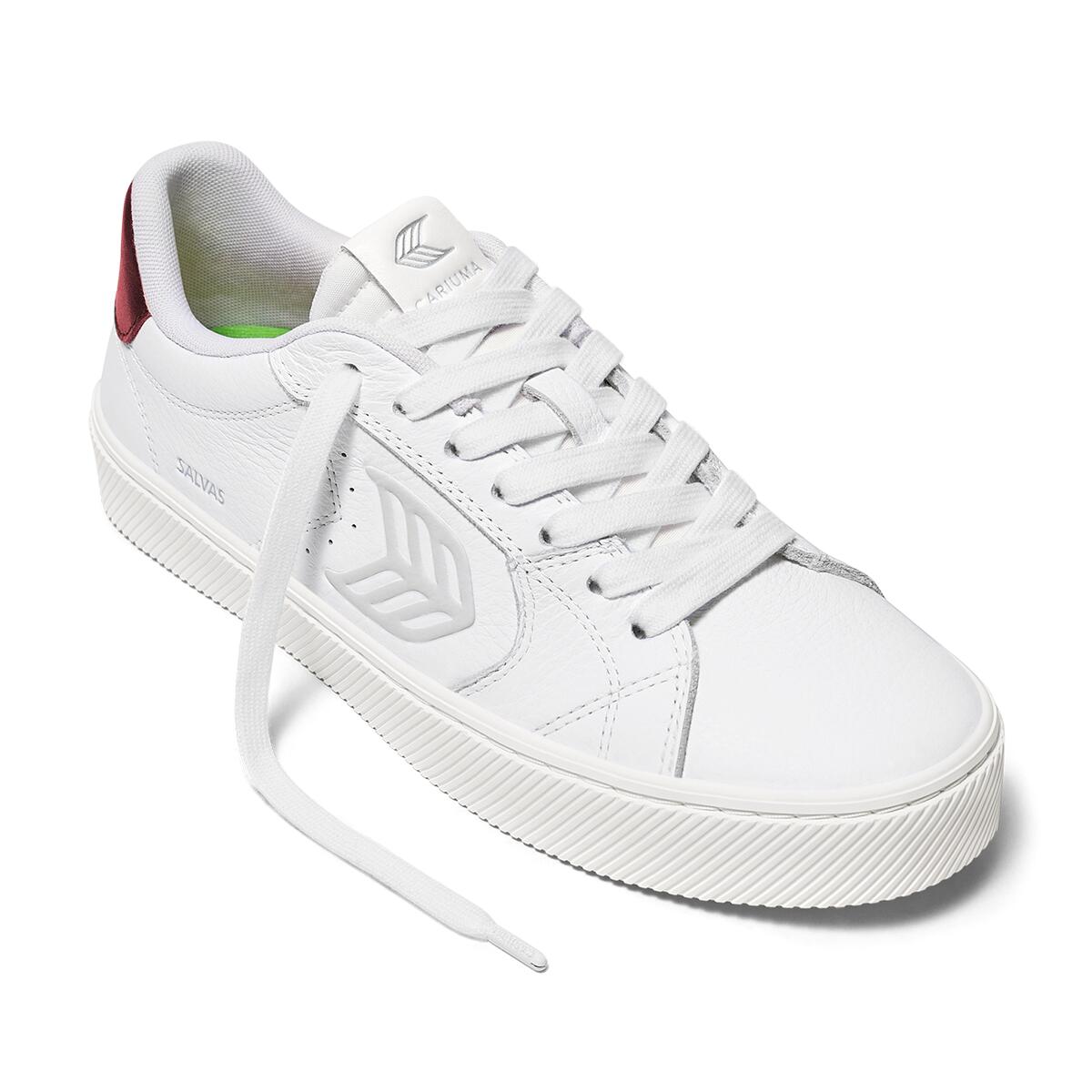 Sneakersy Cariuma Salvas White Premium Leather Ice Logo Metallic Red 3/6
