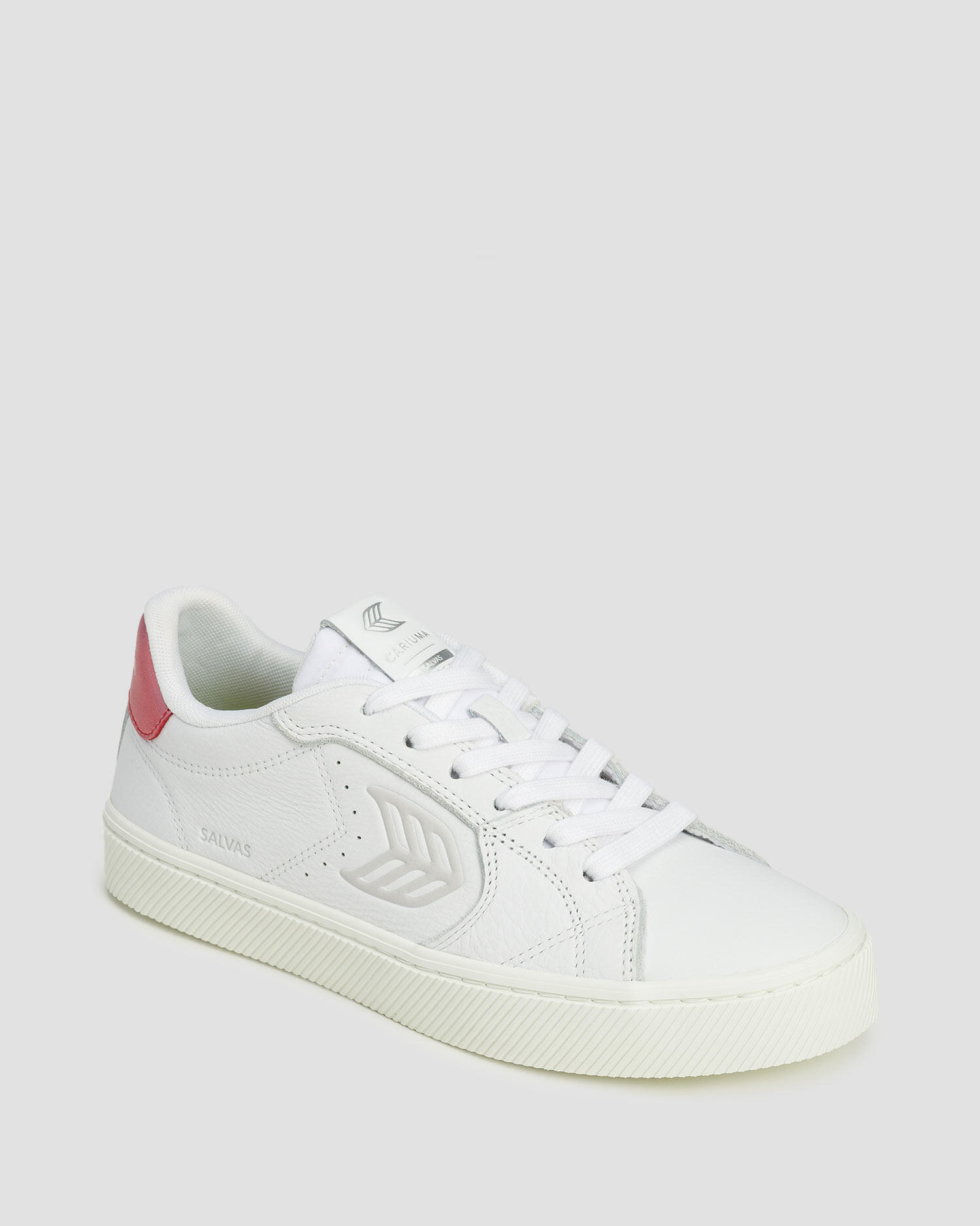 Sneakersy Cariuma Salvas White Premium Leather Ice Logo Metallic Red
