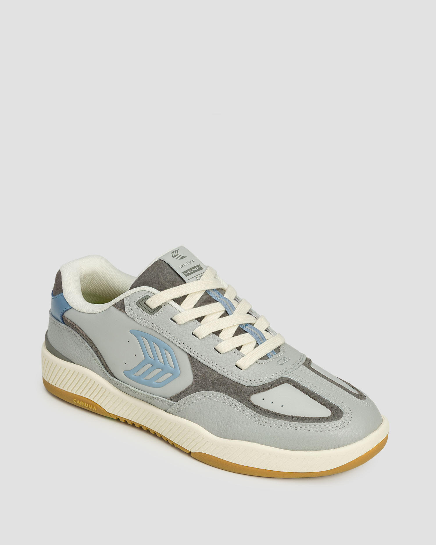 Buty sportowe Cariuma Skategoat C25 Onyx Grey Leather Faded Denim Logo
