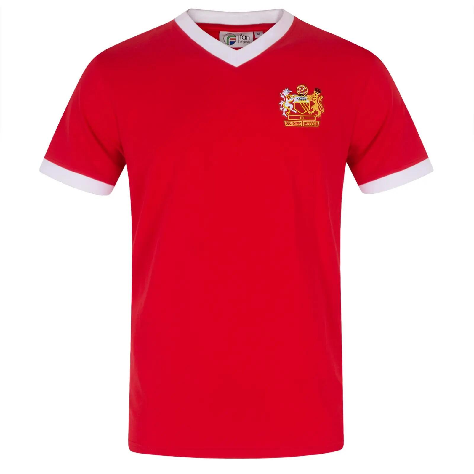 Tshirt Motif/style Emblème MANCHESTER Homme (Rouge) 2/6