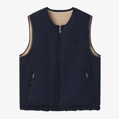 Omkeerbaar mouwloos jasje drake marineblauw