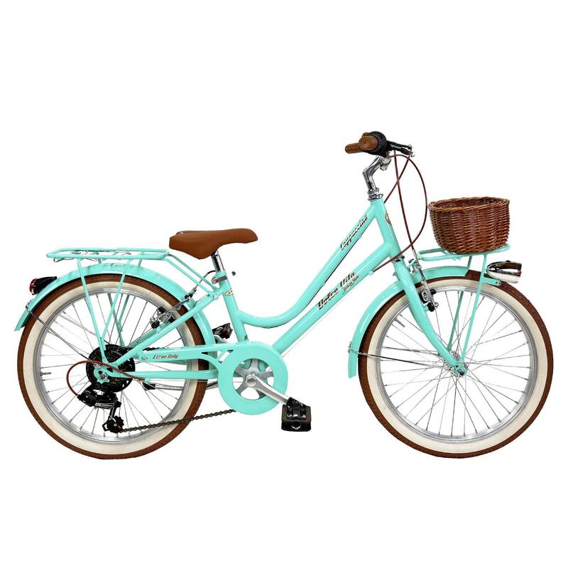 Bicicletă pentru fete Dolce Vita CAPPUCCINO 20" 6 viteze cu coș - Tiffany