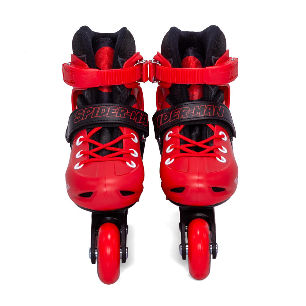 Rolschaatsen met harde schaal Spider-Man, rood-zwart, maat 30–33 5/7