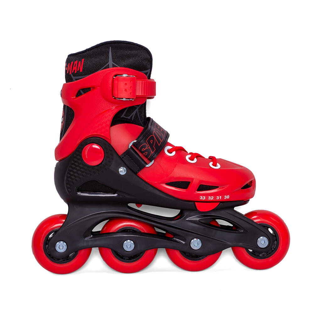 Rolschaatsen met harde schaal Spider-Man, rood-zwart, maat 30–33 4/7