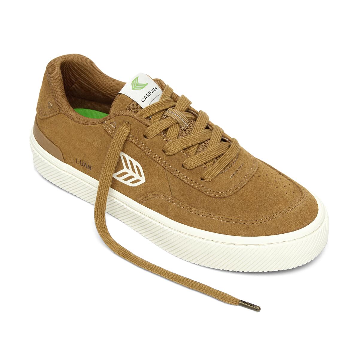 Sneakersy skórzane Cariuma Luan Pro Suede Camel Ivory Logo