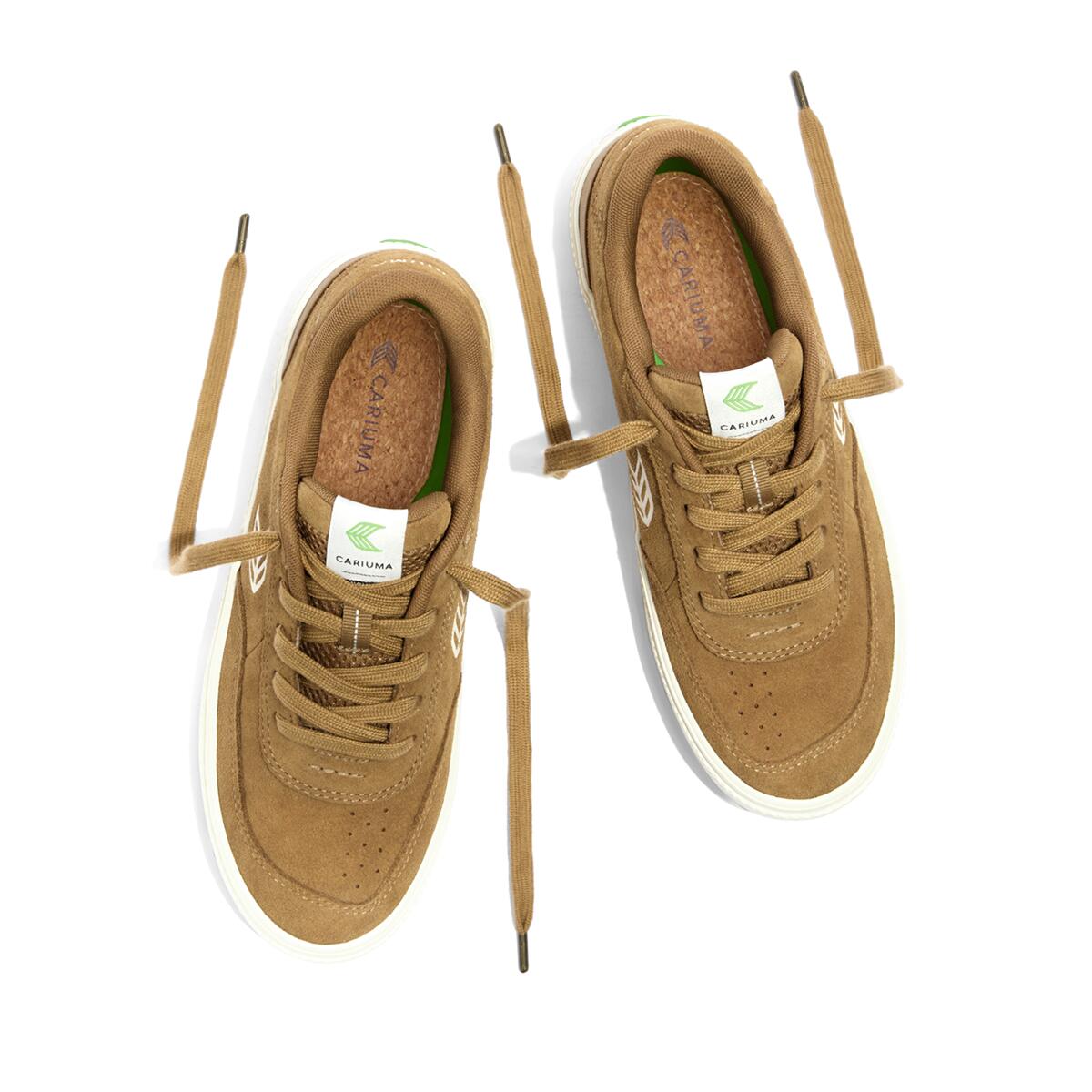 Sneakersy skórzane Cariuma Luan Pro Suede Camel Ivory Logo 5/6