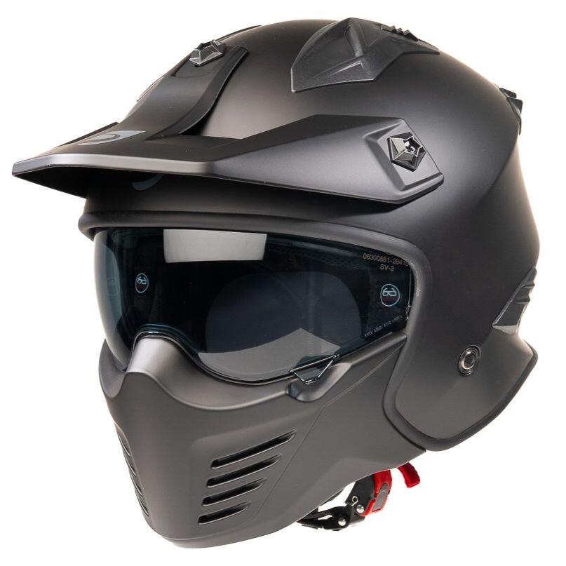 MOTOBLOUZ Casque JET HADES Black pour Scooter Vélo Trottinette