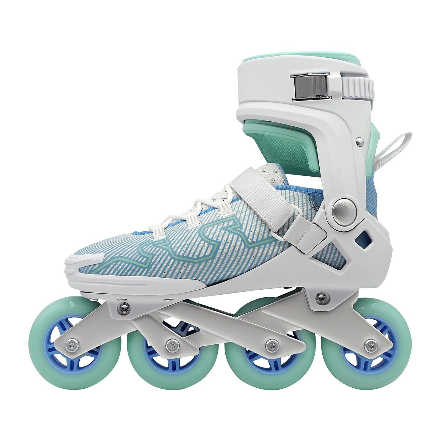 R-Evo 84 - Patins en ligne - Femme - Blanc - Bleu clair - Vert 4/7