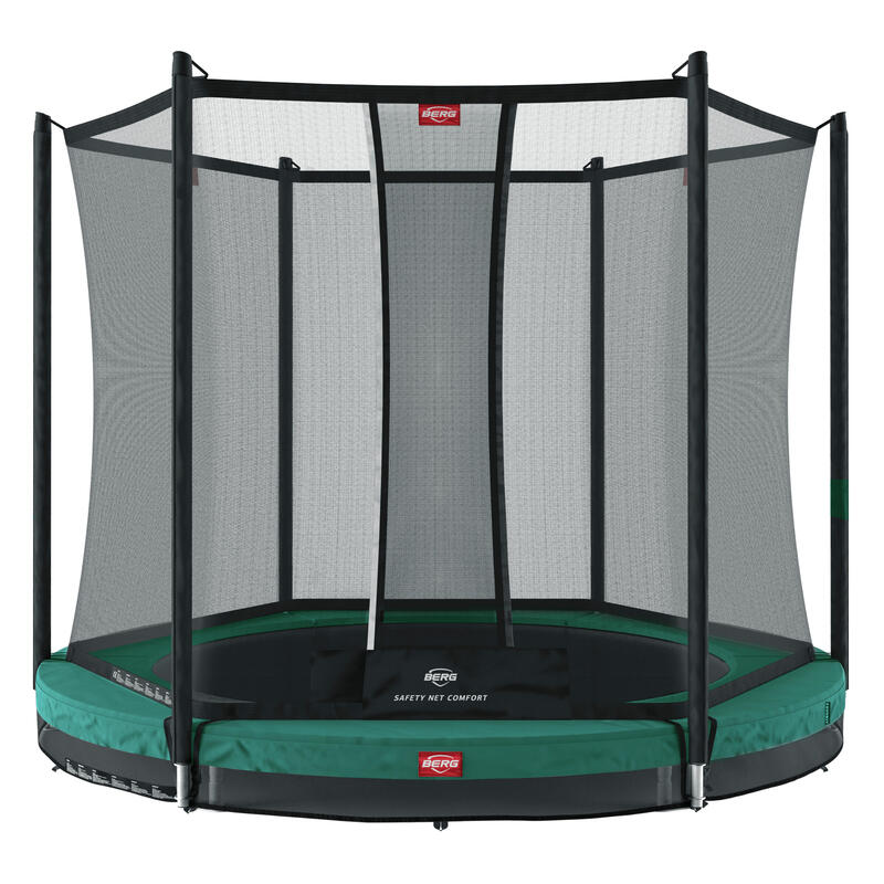 Trampoline ronde Favorit InGround vert 330 cm avec filet de sécurité