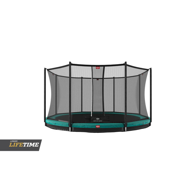 BERG Favorit cama elástica InGround 430cm con red de seguridad Comfort verde