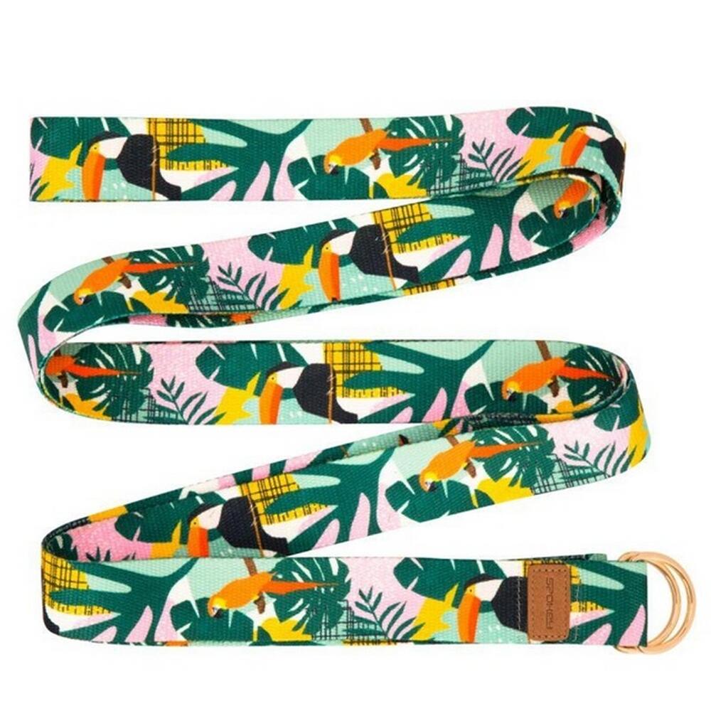 Home Jungle Yoga Strap (Green/Multicoloured)