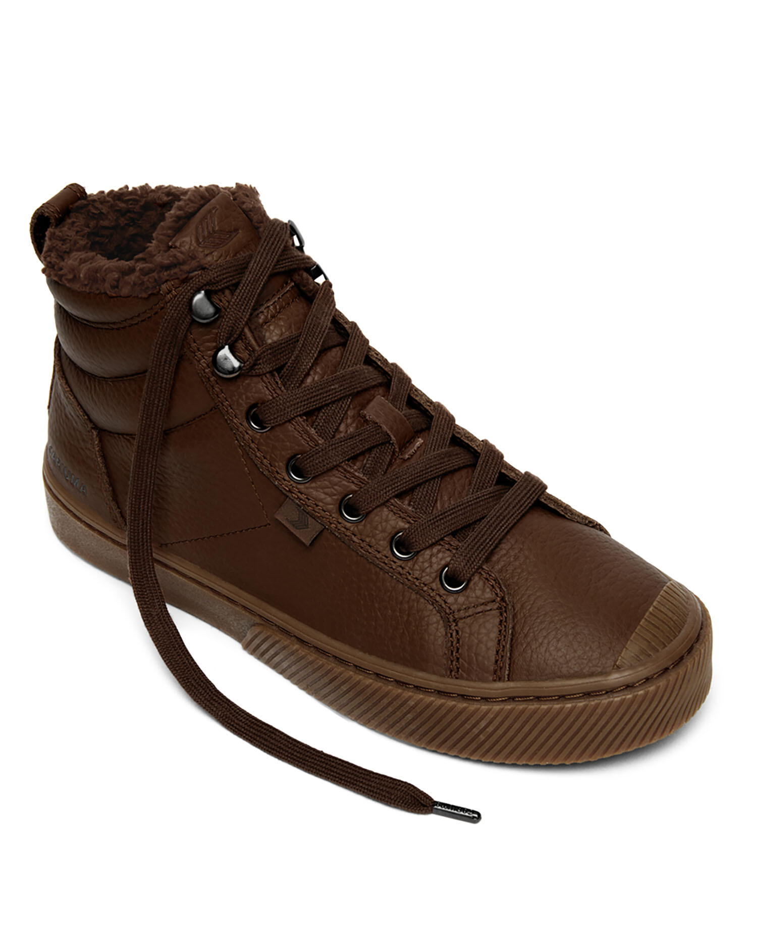 Buty Cariuma OCA THERMA HIGH HOOKS PEBBLED LEATHER BROWN BOOT Unisex 3/4