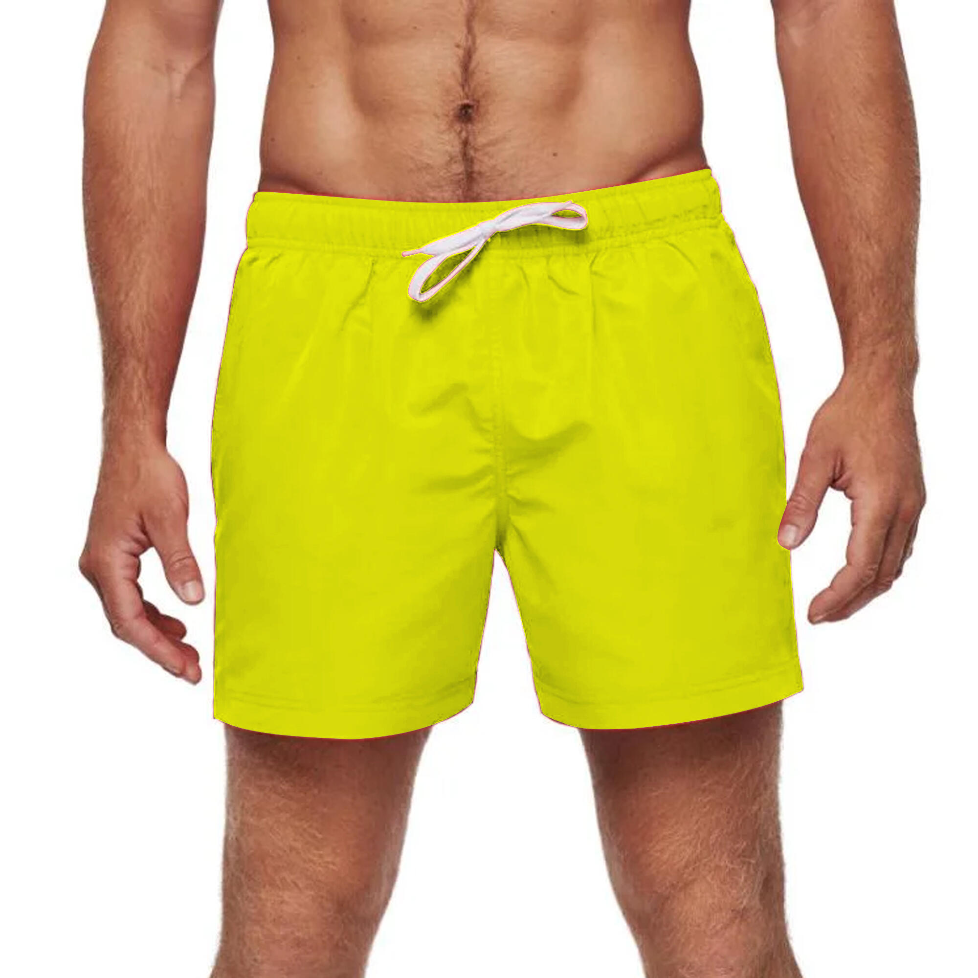 Short De Bain Adulte (Jaune Fluo) 3/3