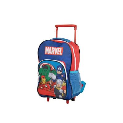 Avengers rugzak met trolley voor kleuterschool en vrije tijd, blauw