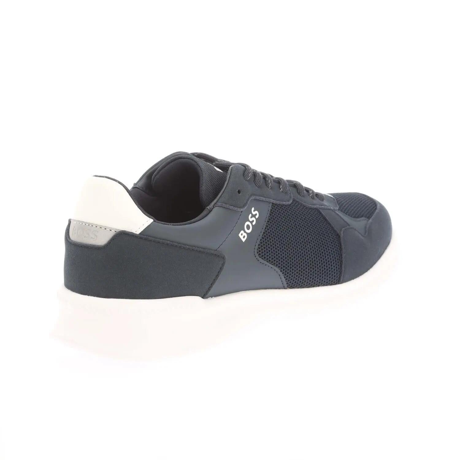 Mens Extreme Suede Running Trainers (Dark Blue/White) 3/5