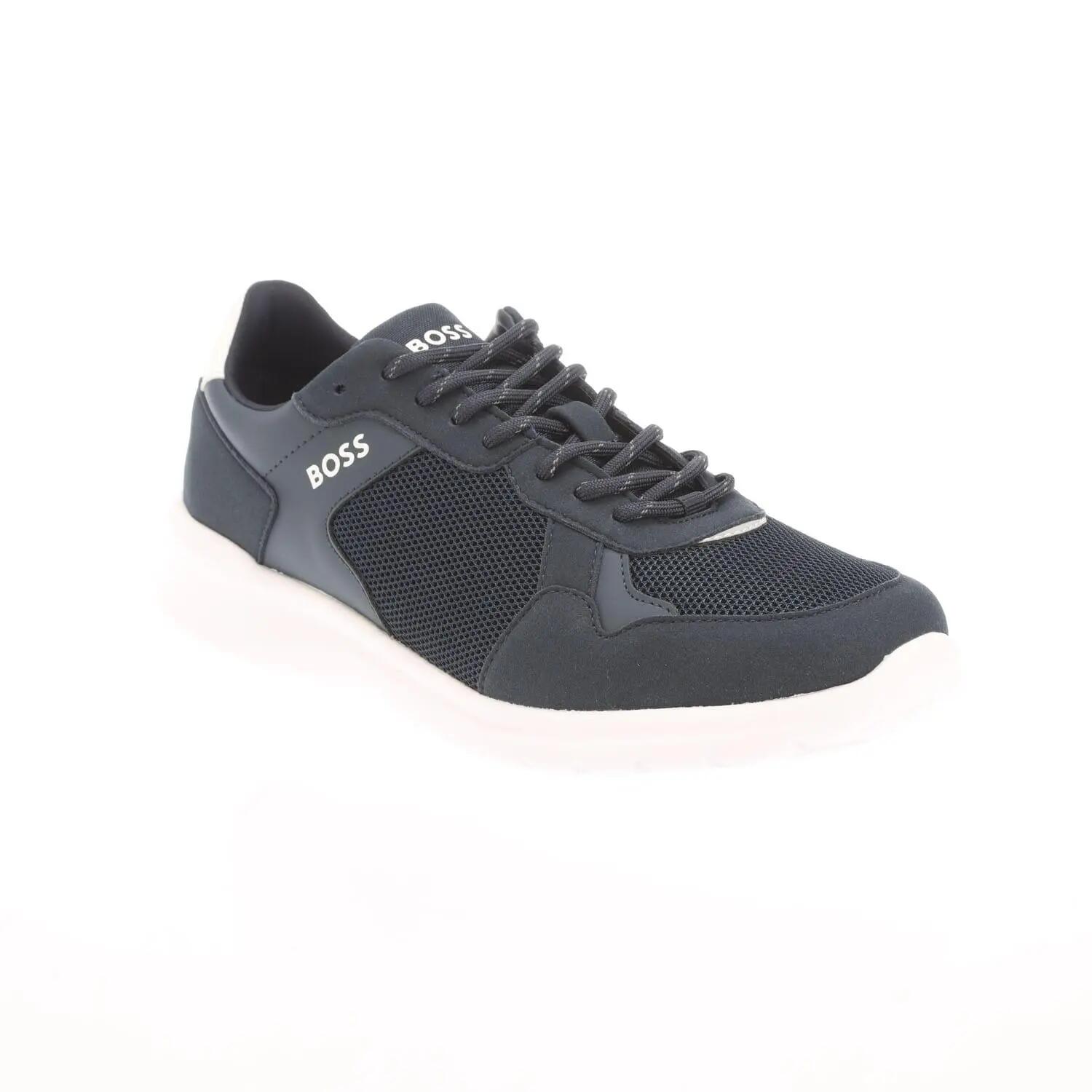 Mens Extreme Suede Running Trainers (Dark Blue/White) 2/5