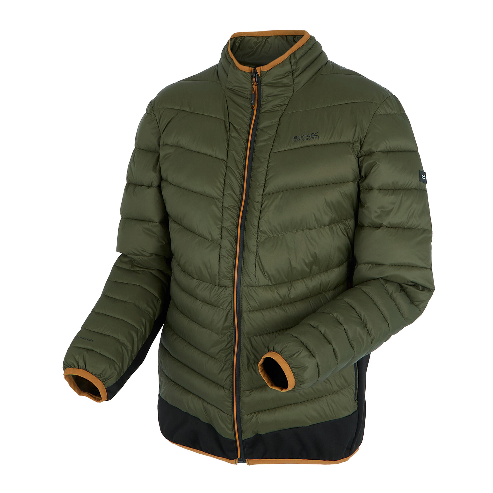 Veste Hybride LEEDRE Homme (Vert Kaki Foncé / Noir) 3/5