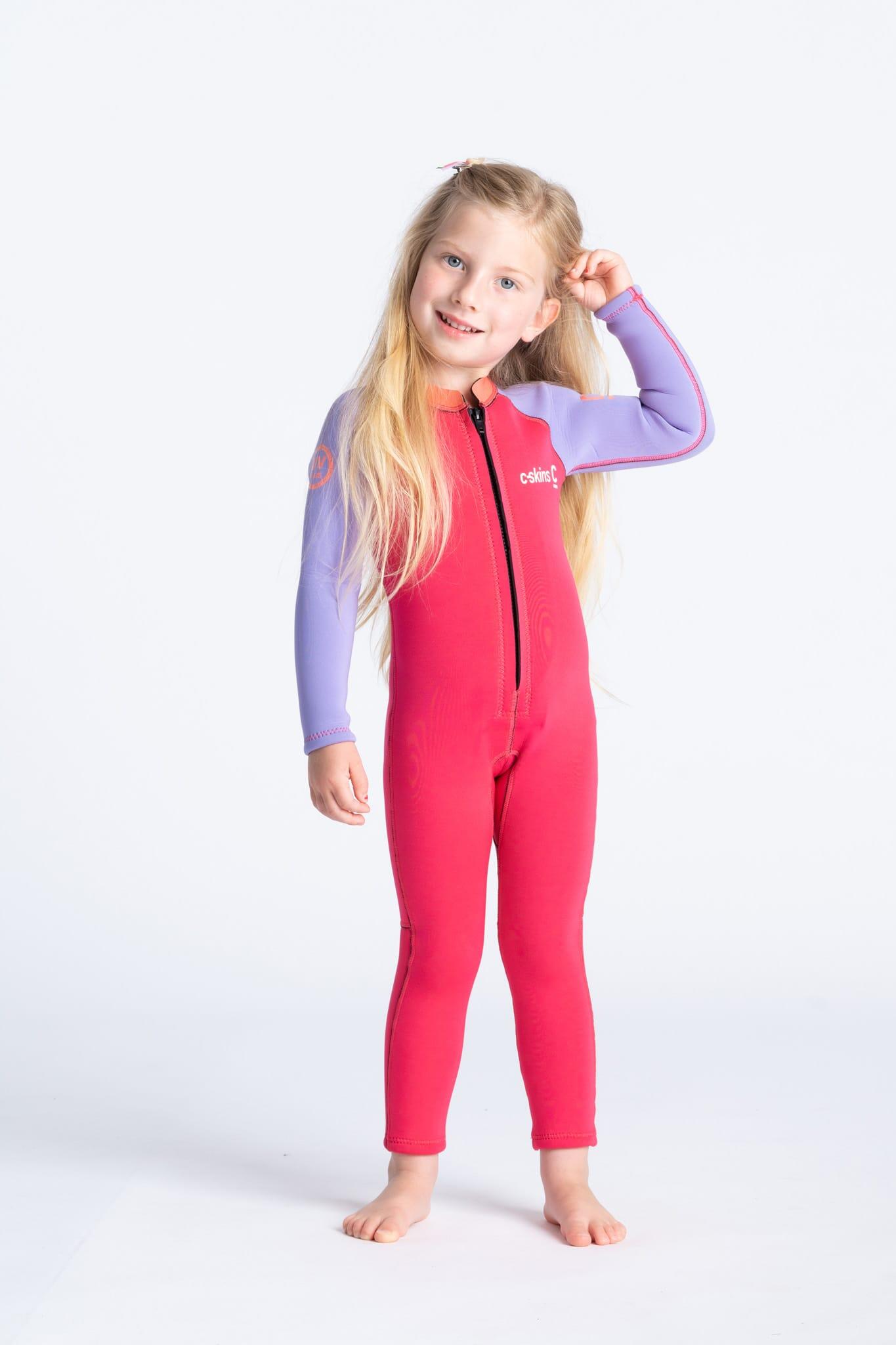 COMBINAISON NEOPRENE INTEGRALE C-SKINS KID BABY STEAMER CORAL