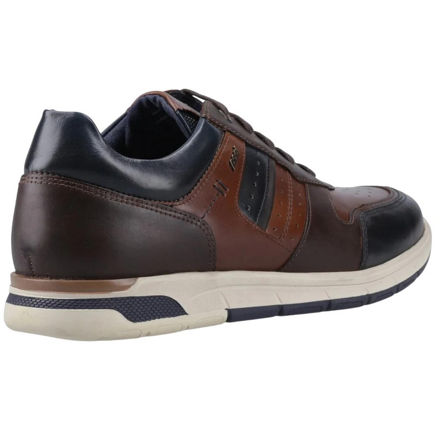 Baskets Motif/style Flèche Homme (Bleu Marine / Brun Clair) 2/4
