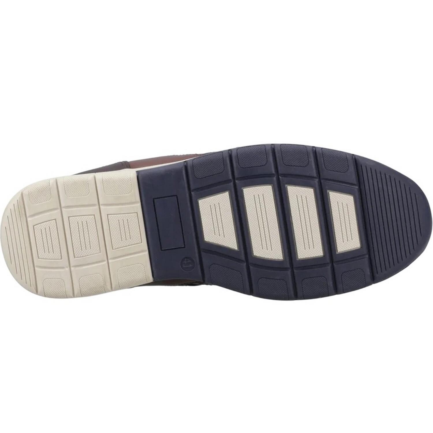 Baskets Motif/style Flèche Homme (Bleu Marine / Brun Clair) 4/4