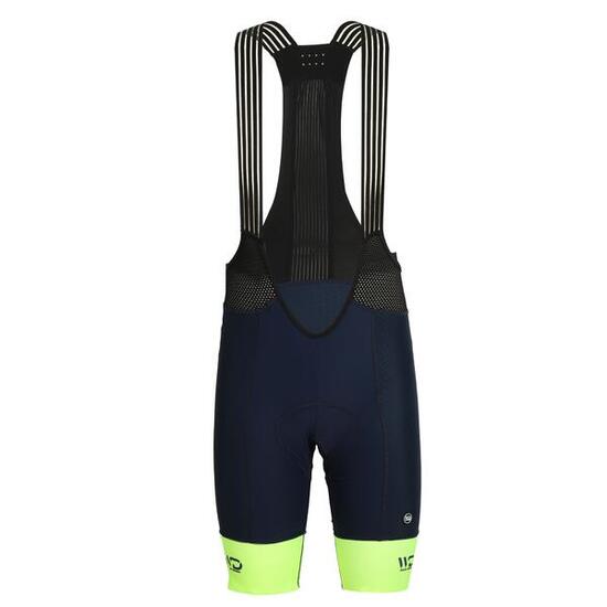 Cuissard vélo homme DRAFT bleu/jaune