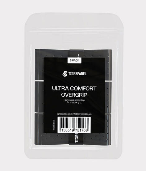 Ultra comfort surgrip de padel noir (3 pack)