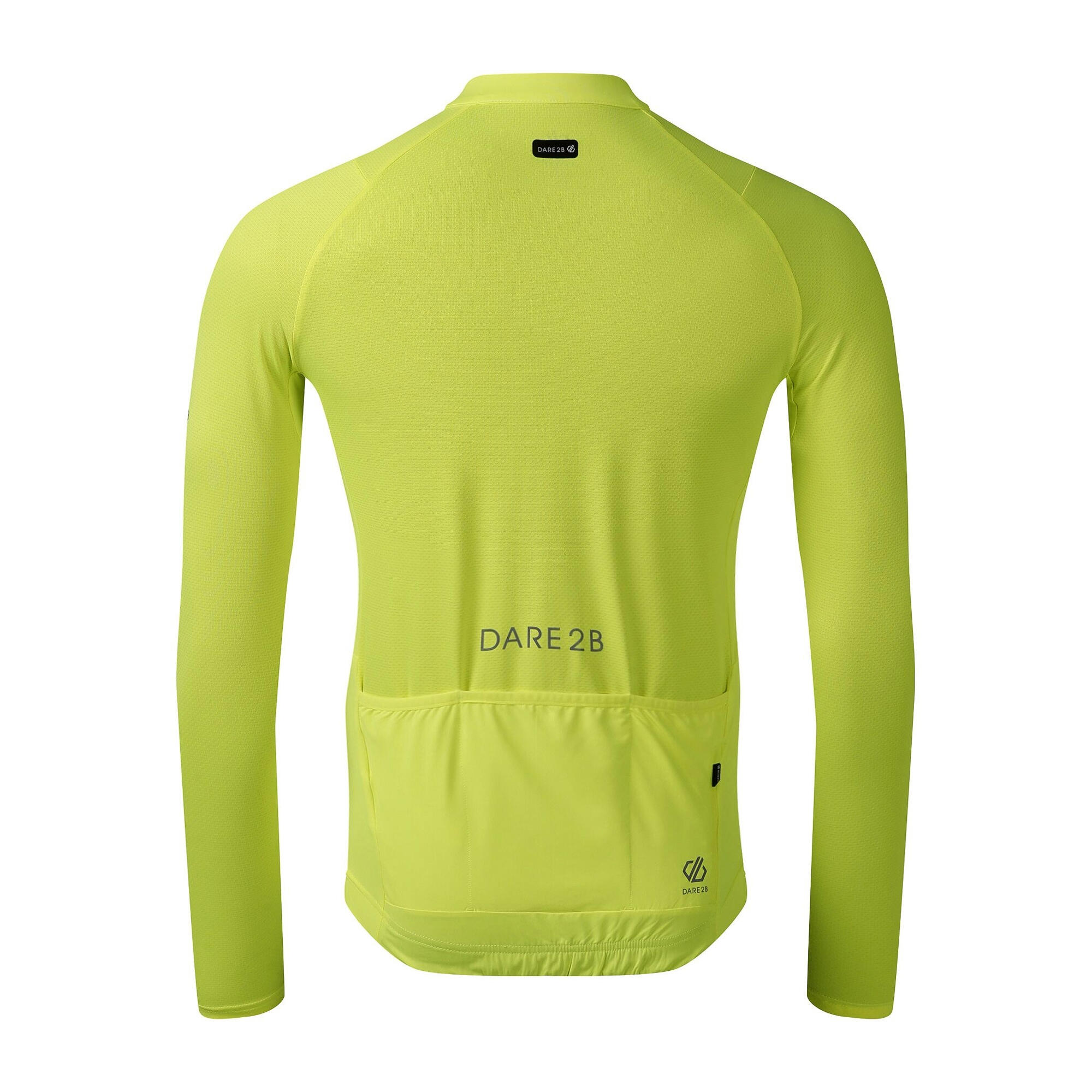 Maillot De Cyclisme Manches Longues LIGHTNING Homme (Jaune Fluo) 2/5