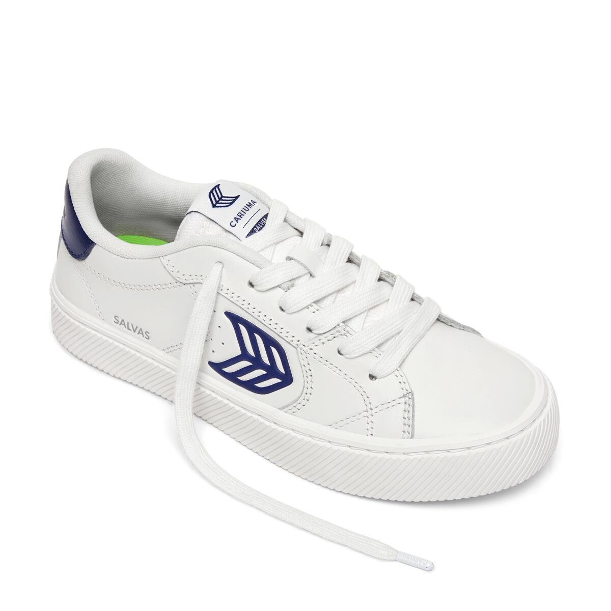 Buty męskie Cariuma SALVAS LEATHER WHITE BRIGHT NAVY LOGO 3/6