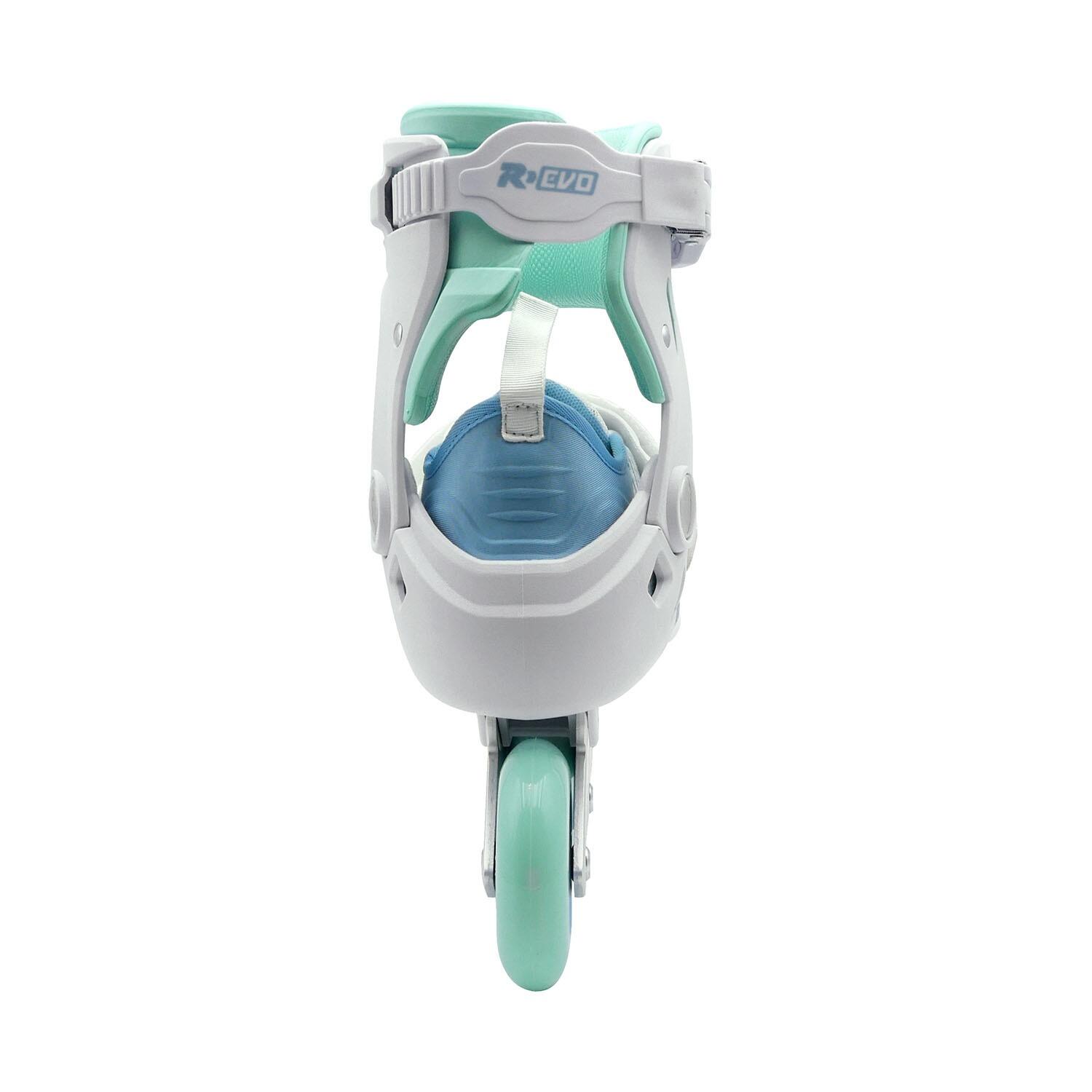 R-Evo 84 - Patins en ligne - Femme - Blanc - Bleu clair - Vert 3/7